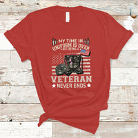 Grumpy Old Veteran T Shirt My Time In Uniform Is Over But Being A Veteran Never Ends - Wonder Print Shop