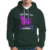 Rheumatoid Arthritis Hoodie Faith Hope Love Butterfly Rheumatoid Arthritis Warrior - Wonder Print Shop