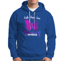 Rheumatoid Arthritis Hoodie Faith Hope Love Butterfly Rheumatoid Arthritis Warrior - Wonder Print Shop