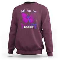 Rheumatoid Arthritis Sweatshirt Faith Hope Love Butterfly Rheumatoid Arthritis Warrior - Wonder Print Shop