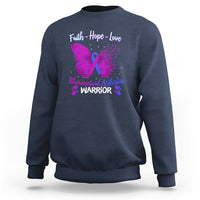 Rheumatoid Arthritis Sweatshirt Faith Hope Love Butterfly Rheumatoid Arthritis Warrior - Wonder Print Shop