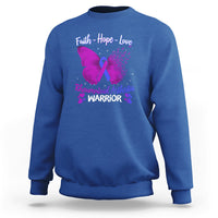 Rheumatoid Arthritis Sweatshirt Faith Hope Love Butterfly Rheumatoid Arthritis Warrior - Wonder Print Shop