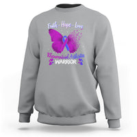 Rheumatoid Arthritis Sweatshirt Faith Hope Love Butterfly Rheumatoid Arthritis Warrior - Wonder Print Shop