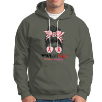 #Wearred World AIDS Day Hoodie Messy Bun Red Ribbon - Wonder Print Shop