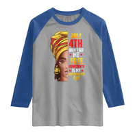 Juneteenth 1866 Raglan Shirt Juneteenth Is My Independence Day for Women