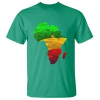 Africa Map Green Yellow Red Proud African Pride Juneteenth T Shirt - Wonder Print Shop