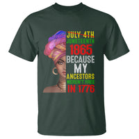 Black Queen T Shirt Juneteenth 1865 Because My Ancestors Weren't Free in 1776 - Wonder Print Shop