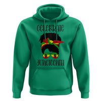 Black Women Messy Bun Juneteenth Celebrate Hoodie - Wonder Print Shop