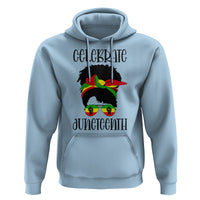 Black Women Messy Bun Juneteenth Celebrate Hoodie - Wonder Print Shop
