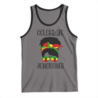 Black Women Tank Top Celebrate Juneteenth Messy Bun