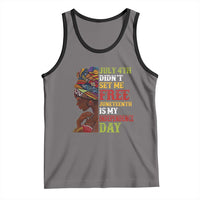 Afro Woman Tank Top Juneteenth is My Independence Day Not July 4th