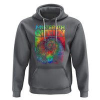 Juneteenth Afro Queen Hoodie Melanin Black Girl Magic Women Tie Dye - Wonder Print Shop