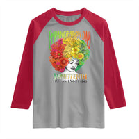 Freeish Since 1865 Juneteenth Raglan Shirt Freedom Day African American June 19th Black Women Floral Hair