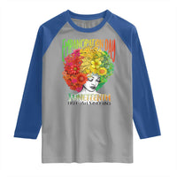 Freeish Since 1865 Juneteenth Raglan Shirt Freedom Day African American June 19th Black Women Floral Hair