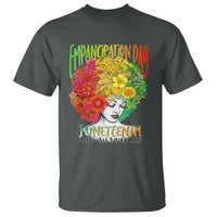 Freeish Juneteenth T Shirt Black Women with Flowers in Her Hair Freedom Day African American June 19th 1865 - Wonder Print Shop