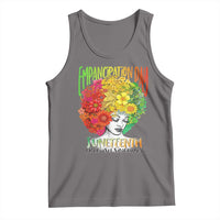 Freeish Since 1865 Juneteenth Tank Top Freedom Day African American June 19th Black Women Floral Hair