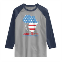 Juneteenth Is My Independence Day Raglan Shirt African Woman Not 4th Of July