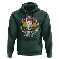 Juneteenth Fist Hoodie Freedom Justice Equality Emancipation Resilience - Wonder Print Shop