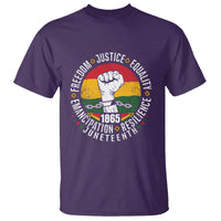 Juneteenth Fist T Shirt Freedom Justice Equality Emancipation Resilience - Wonder Print Shop