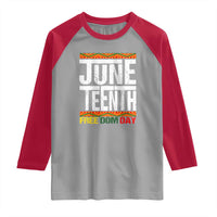 Juneteenth Freedom Day Raglan Shirt Since 1865 Black History Month