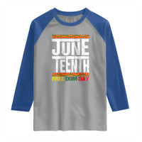 Juneteenth Freedom Day Raglan Shirt Since 1865 Black History Month