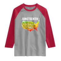 Black History Raglan Shirt With African Map Juneteenth Celebration