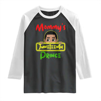 Mommy's Juneteenth Prince Raglan Shirt Black Boy