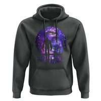 Alien And Bigfoot Full Moon Sasquatch UFO Hoodie - Wonder Print Shop
