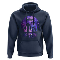 Alien And Bigfoot Full Moon Sasquatch UFO Hoodie - Wonder Print Shop