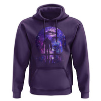 Alien And Bigfoot Full Moon Sasquatch UFO Hoodie - Wonder Print Shop
