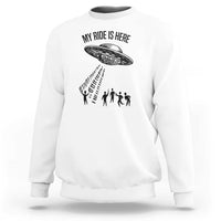 My Ride Alien Flying Saucer UFO Abduction Sweatshirt - Wonder Print Shop