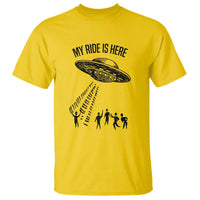 My Ride Alien Flying Saucer UFO Abduction T Shirt - Wonder Print Shop