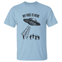 My Ride Alien Flying Saucer UFO Abduction T Shirt - Wonder Print Shop