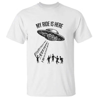 My Ride Alien Flying Saucer UFO Abduction T Shirt - Wonder Print Shop