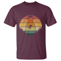 Retro Vintage Bigfoot UFO Abduction Funny Sasquatch Aliens T Shirt - Wonder Print Shop