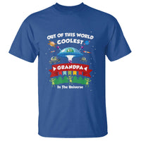 Mens Coolest Grandpa Father's Day Outer Space UFO Spaceship Alien T Shirt - Wonder Print Shop