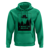 I want to Believe Funny Cat UFO Alien Space Hoodie - Wonder Print Shop