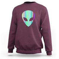 Alien Head Holographic Cute UFO Sweatshirt - Wonder Print Shop
