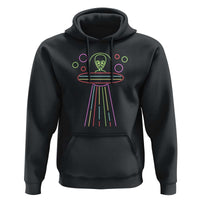 Neon Lights UFO Abduction Extraterrestrial Alien Believer Hoodie - Wonder Print Shop