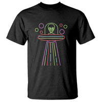 Neon Lights UFO Abduction Extraterrestrial Alien Believer T Shirt - Wonder Print Shop