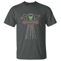 Neon Lights UFO Abduction Extraterrestrial Alien Believer T Shirt - Wonder Print Shop