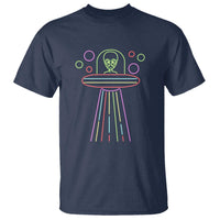 Neon Lights UFO Abduction Extraterrestrial Alien Believer T Shirt - Wonder Print Shop