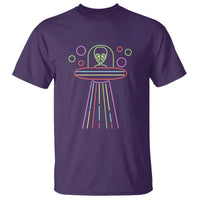 Neon Lights UFO Abduction Extraterrestrial Alien Believer T Shirt - Wonder Print Shop