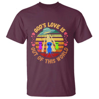 Vintage God's Love Is Out Of This World, World UFO Day T Shirt - Wonder Print Shop
