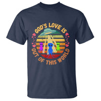 Vintage God's Love Is Out Of This World, World UFO Day T Shirt - Wonder Print Shop