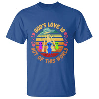 Vintage God's Love Is Out Of This World, World UFO Day T Shirt - Wonder Print Shop
