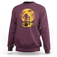 Alien Bigfoot Moon Sasquatch UFO Extraterrestrial Sweatshirt - Wonder Print Shop