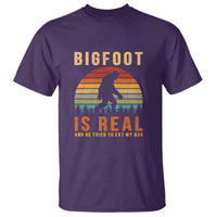 Bigfoot Is Real And He Tried To Eat My Ass Funny Sasquatch T Shirt - Wonder Print Shop