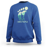 I Hate People Funny Alien Bigfoot Mountains Trip 2024 Sweatshirt - Wonder Print Shop