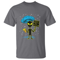NASA UFO Alien Just Here For The Pizza T Shirt - Wonder Print Shop